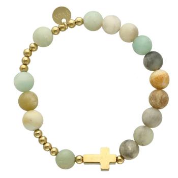 Exkluzívny ruženec na ruku - amazonit matný