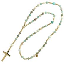 Exkluzívny ruženec na šnúre - amazonit matný