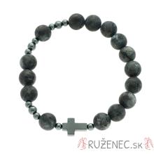 Exclusive Rosary Bracelet on elastic - labradorit pearls