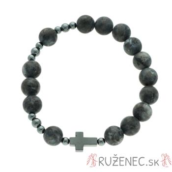 Exclusive Rosary Bracelet on elastic - labradorit pearls