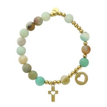 Exklusiver Handrosenkranz - Amazonit perlen