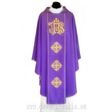 Chasuble violet - embroidery + crosses