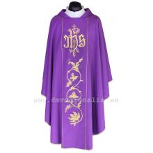 Chasuble violet - embroidery