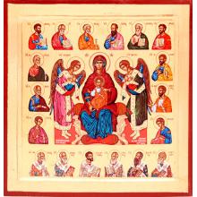 Ikona 25x25cm - Panna Marie na trůnu