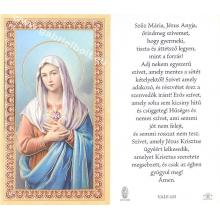 Holy card, with prayer - Hungarian language