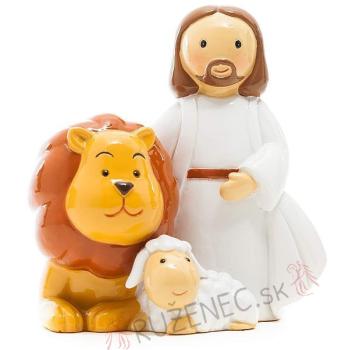 Ježiš - lev + baránok  - 8cm