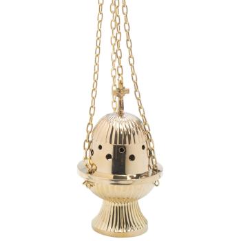 Füstölő - sárgaréz 18cm<br>