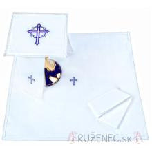 Altarwäsche linen set - Kreuz - violet