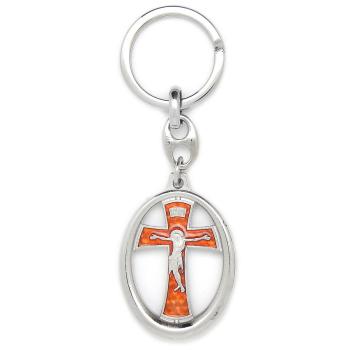 Kľúčenka - kríž emailovaný