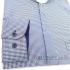 Clergy shirt - checkered pattern - blue