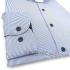 Clergy shirt - striped pattern - blue