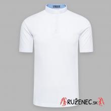 Kňazská polo košeľa - krátky rukáv - white