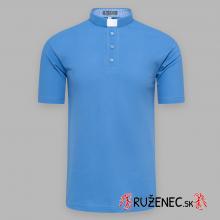 Clergy polo shirt with short sleeves - blue