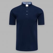 Clergy polo shirt with short sleeves - dark blue