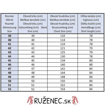 Biela kňazská košeľa - krátky rukáv - 60% bavlna