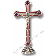 Metallic cross 20cm  - red