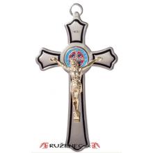 Kovový kríž 20cm - Sv. Benedikt - email