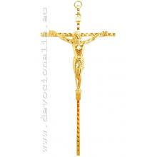 Kovový kríž 20cm  - zlatá farba