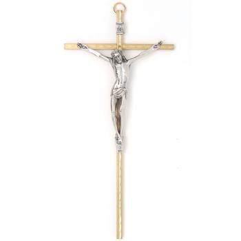 Metallic crucifix 20cm - Gold / Silver Colour
