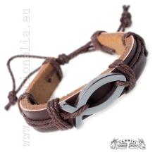 Christian Leather Bracelet -  Fish - H