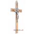 Metall Kruzifix 20cm - St. Benedict - olivenholz