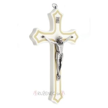 Dřevěný kříž 20cm - bílý