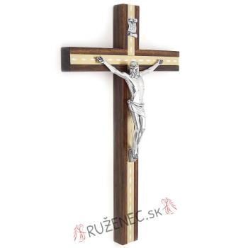 Wooden cross 25cm - with metal insert