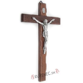 Drevený kríž 25cm -  orechové drevo