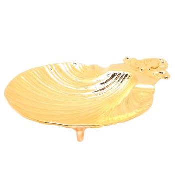 Krstná mušla - 14cm - zlatá farba