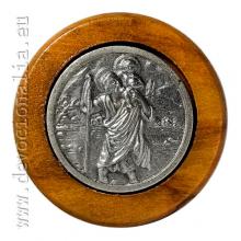Medal st. Christopher - olive wood