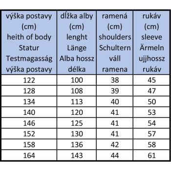 Ministráns ruha - alba - elöl zippzárral