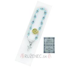 Rózsafüzér karkötő - Swarovski - kék