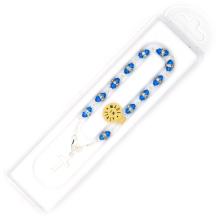 Náramkový růženec - Swarovski -  modrý
