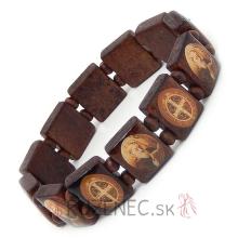 Bracelet with saints - wood - St. Benedict