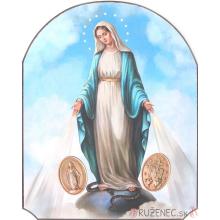Tvarovaný nástěnný obraz 20x25cm - Panna Maria Zázračné medaile