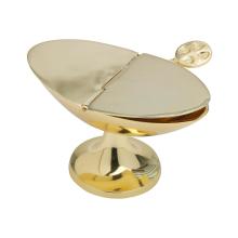 Tömjéntartó - sárgaréz -7x13cm