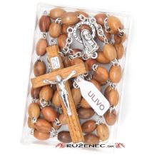 Natural olive wood Rosary - 6x8mm oval beads