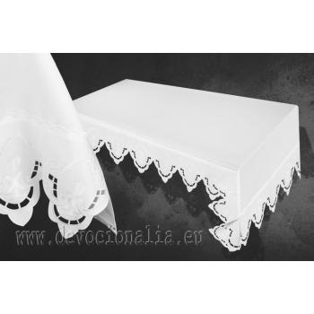 Altar linen - PX + flowers white pattern