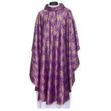Chasuble - violet - brocade