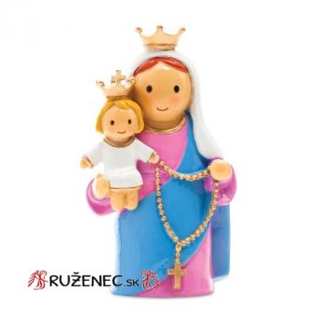 Panna Mária - Kráľovná ruženca - 8 cm