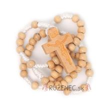 Wood knotted rosary – 5mm light wood