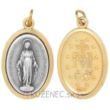 Pendant - Miraculous medal - golden color two-tone