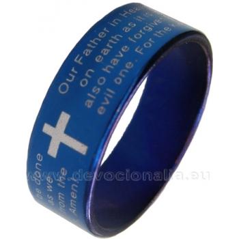 Prsteň - Otče náš - modrá farba