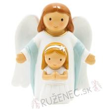 Elsőáldozó kislány + angyal szobrocska - 8cm