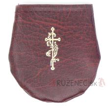 Etui für Rosenkranz - weinrot