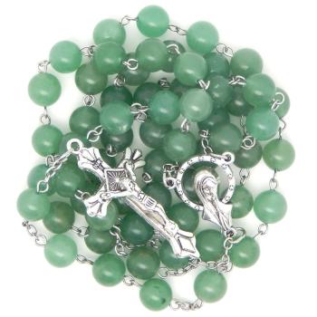Ruženec - zelený jadeit - 8mm