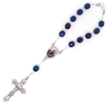 Auto rosary - dark blue