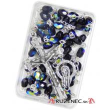 Ruženec - 4x6mm olivy čierne ligotavé