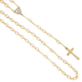 Rózsafüzér - aranyszín kosaras 