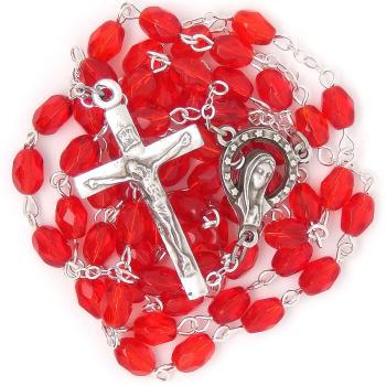 Ruženec - 5x8mm olivy červené